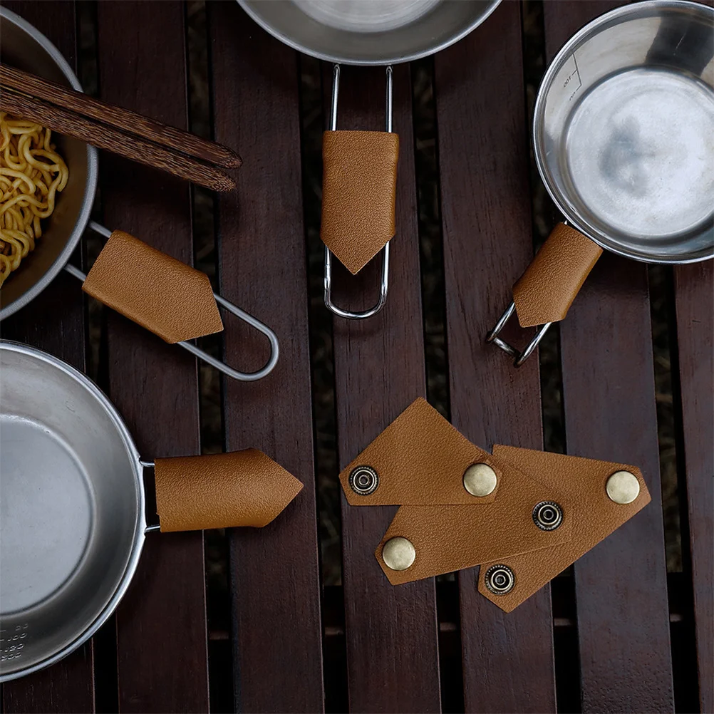 

4Pcs Pot Handle Sleeves Heat-Resistant Thickened Non-Slip Pan Handle Covers Safe Kitchen Protective Cooking Accessories