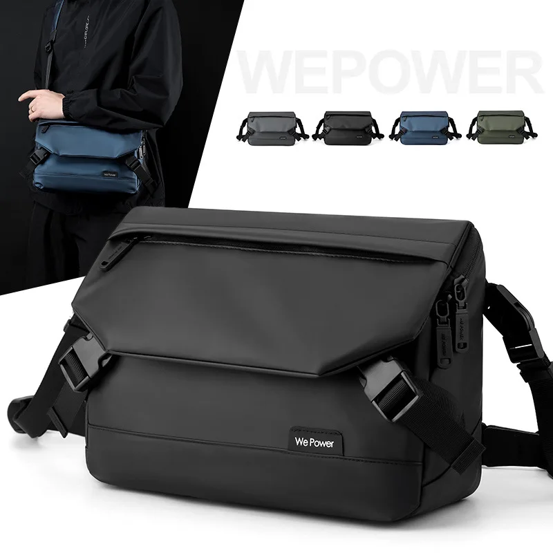

Simple fashion clasp shoulder bag men's leisure cross body waterproof large capacity business chest bag
