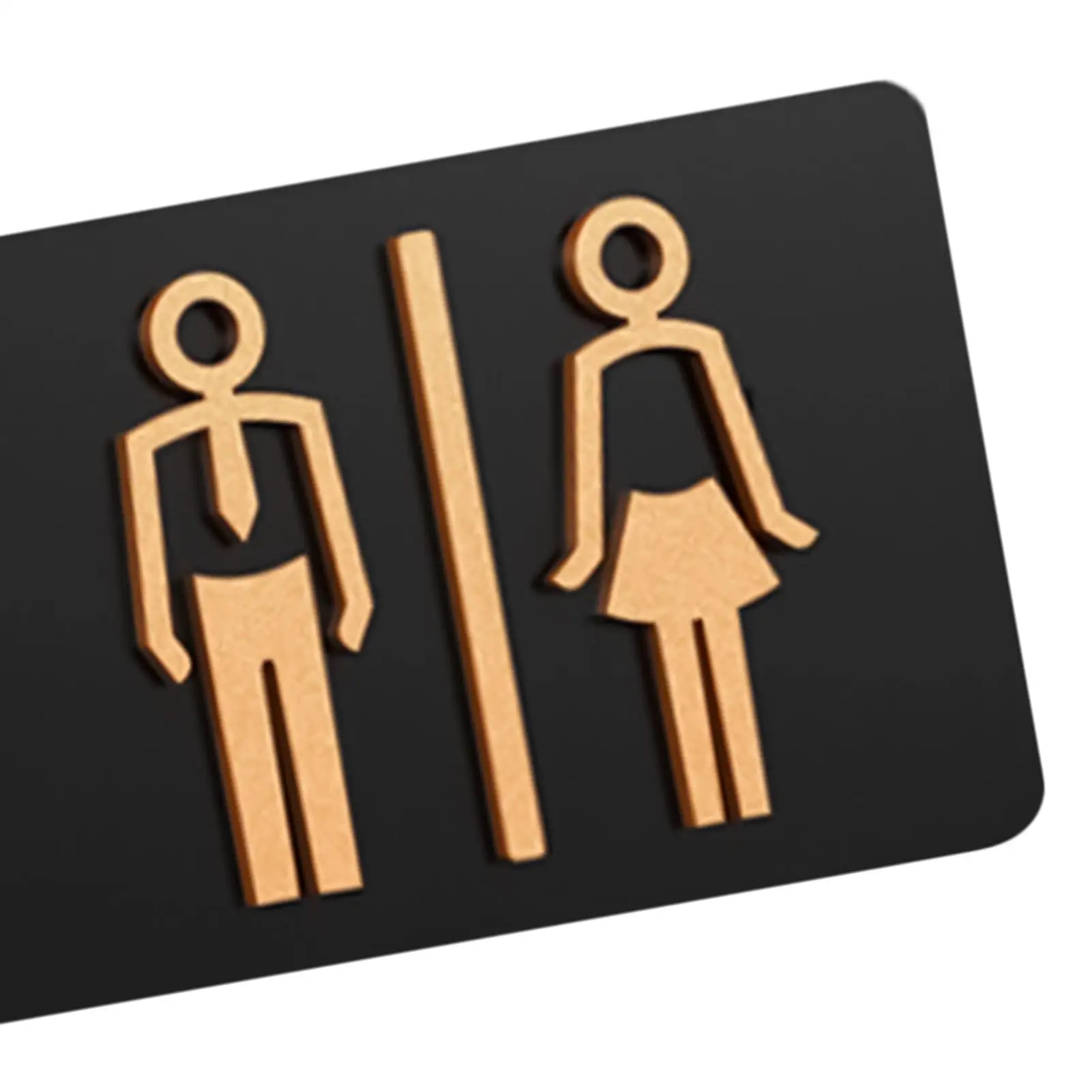 

Bathroom Sign With Point Adhesive Temperature Resistant Directional Restroom Sign For Business For Shopping Malls Buildings