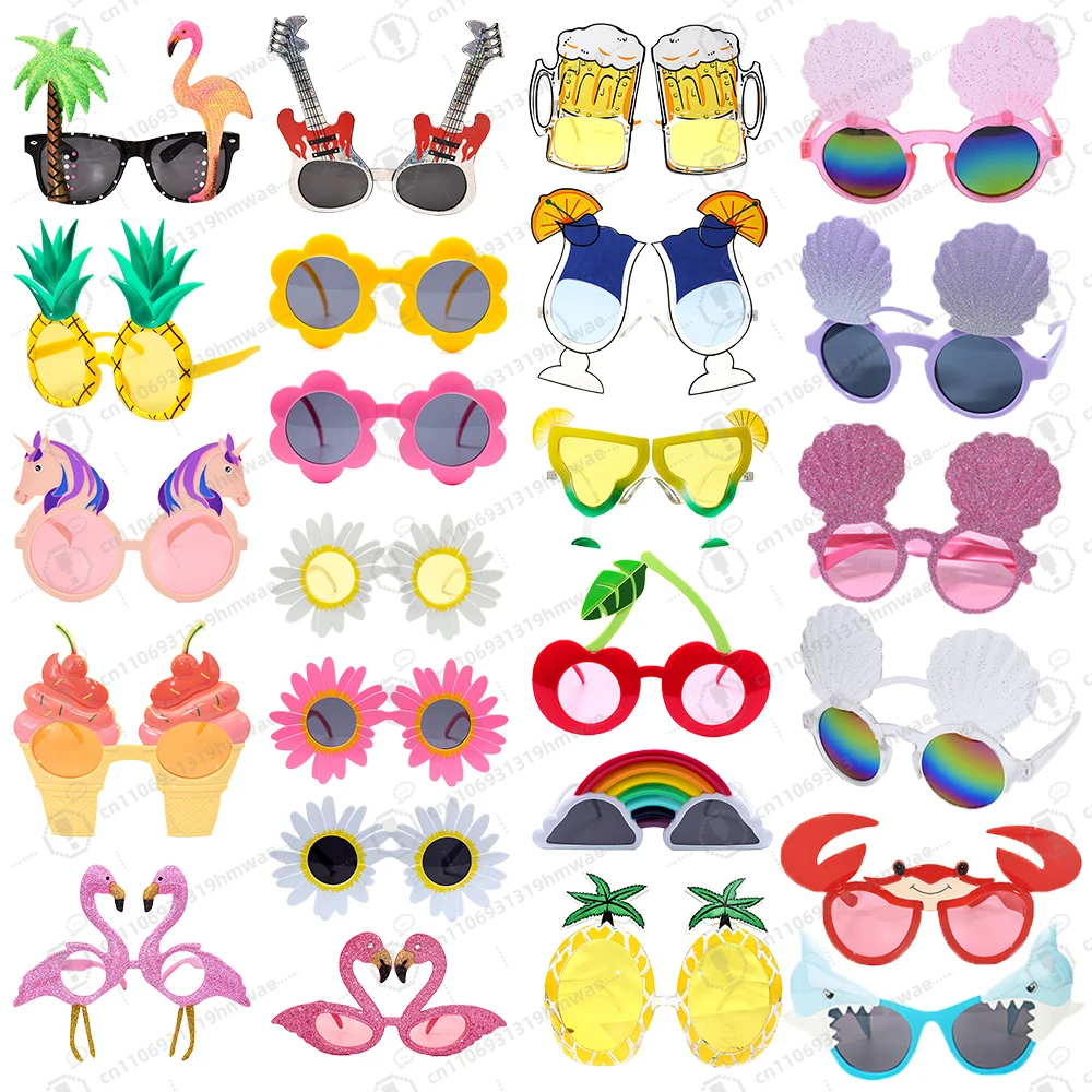 

Hawaii Tropical Fashion Eco-friendly Christmas Party Sunglasses Flamingo Hawaii Luau Pool Beach Party Decorations