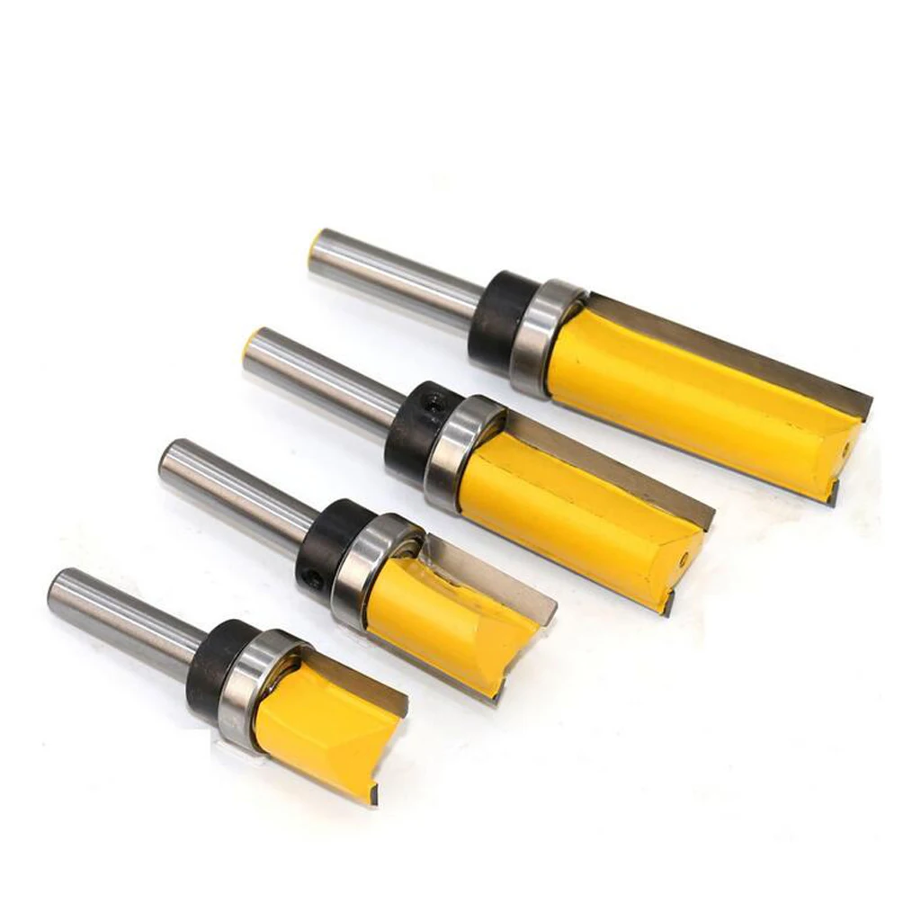 Mortise Template Router Bit 8mm Shank Alloy Milling Cutter Flush Trim Wood Cutter Tool for Carpentry Workshop