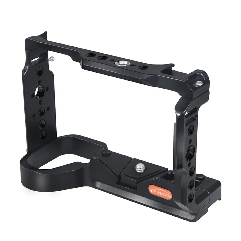 

Quick Release Baseplate Camera Cage Rig Stabilizer for Sony A6700 DSLR Camera Video Cage w Cold Shoe Mount for Arca Swiss Tripod