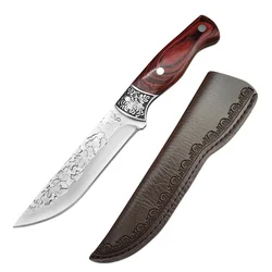 Forged Kitchen Chef Knife 7Cr17Mov Stainless Steel Meat Cleaver Boning Knife Professional Butcher Fish Fruit Knife with Cover