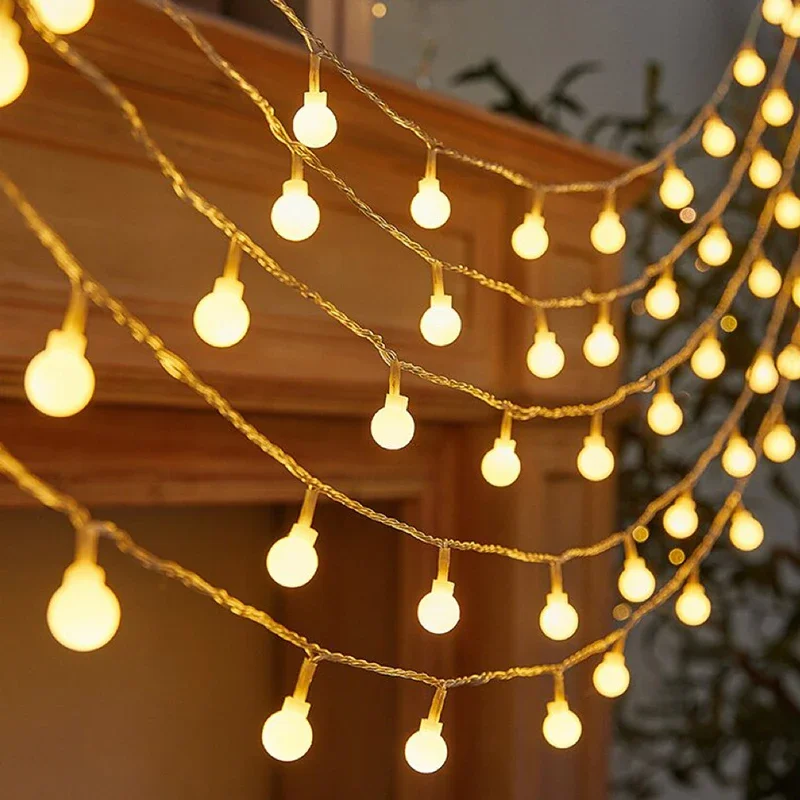 Bola de luz ambiental de 1,5-3m, luz de estrella de burbujas adecuada para varios festivales, partie, jardín, camping, cadena de luz decorativa al aire libre