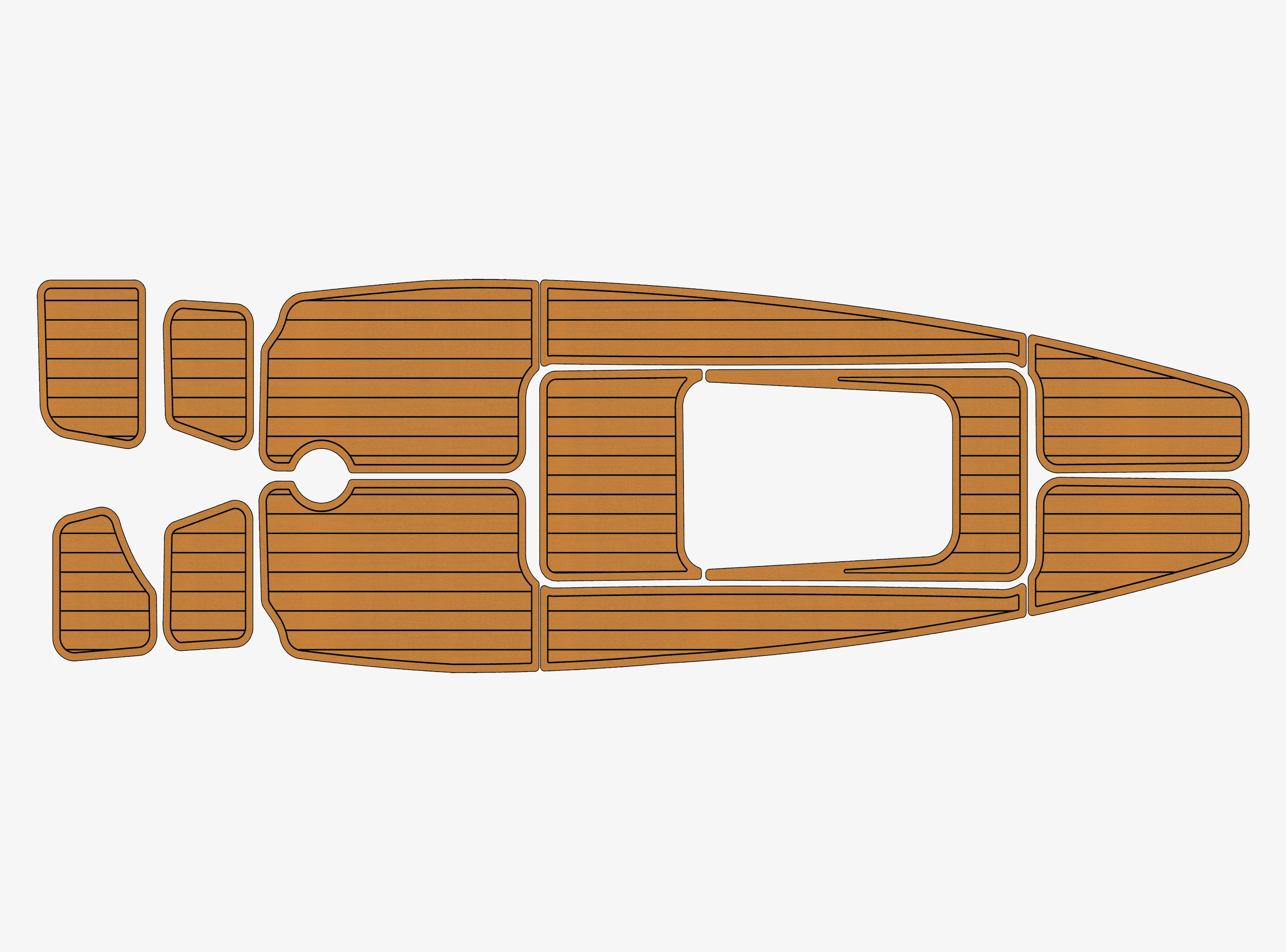 

2006 Sportis 580 1/4" 6mm EVA foam Non-Slip PVC Teak Decking marine Mat seadek aqua carpet Marine Floor