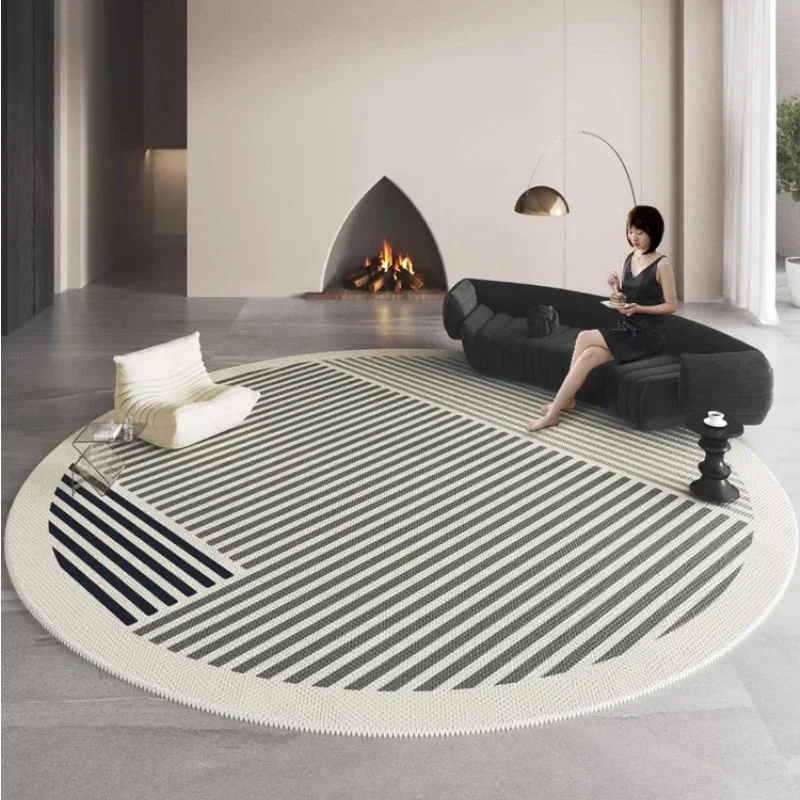 Round Living Room Carpet French Cream Style Bedroom Bedside Rug Modern Light Luxury Sofa Coffee Table Chair Floor Mat Ковер 양탄자