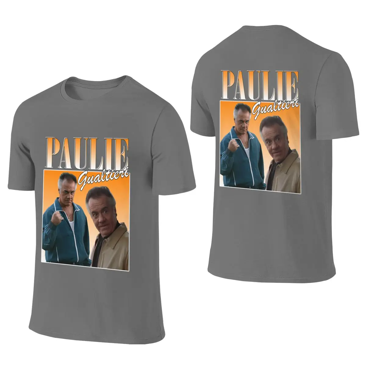 Paulie Walnuts Gualtieri Retro Design Sopranos Slim Fit Reversible T-shirt Niche Street Style Commuting Essential Shirt