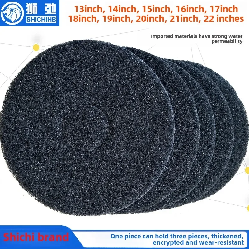 Almofada de polimento preta branca vermelha para polimento de limpeza de solo e motocicleta, conjunto de 13,15,16, polegadas