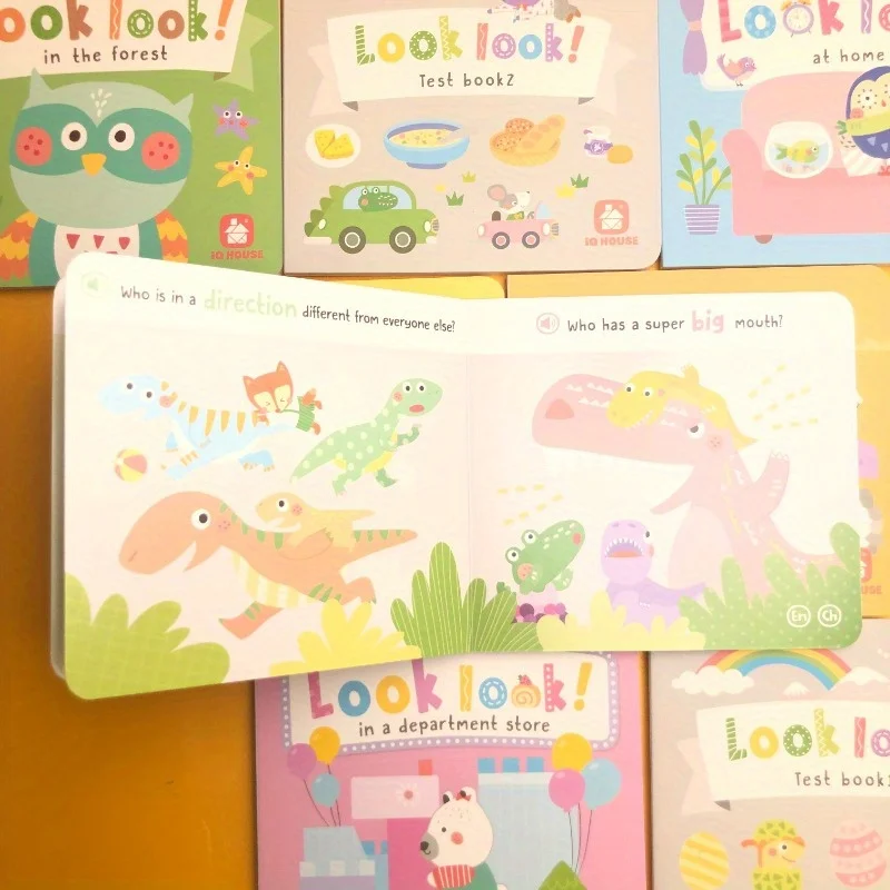 Englisches Bilderbuch für Kinder „Look“-Look, 8er-Set mit Eltern-Kind-Interaktion