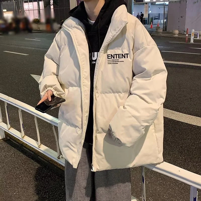 

Men's Thickened Warm Cotton Jacket Loose Fit Winter Fashion Casual Wear Couple's High-End Feelings Youthful Trendy Style