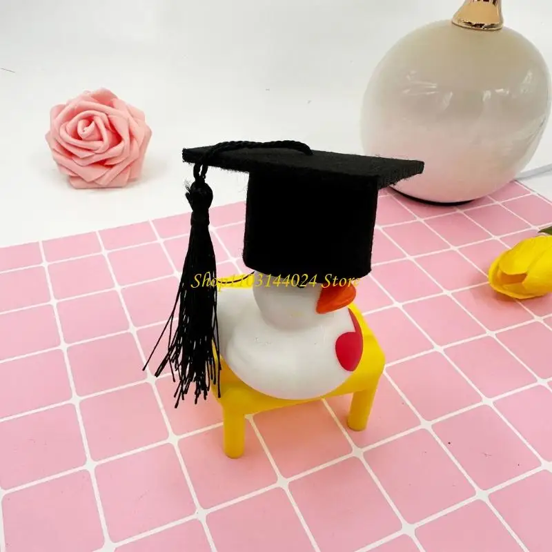 

N5KE Felts Graduation Cap For Commencement Ceremony Party Photo Props And Costume Accessories Headwear for Degreeholders