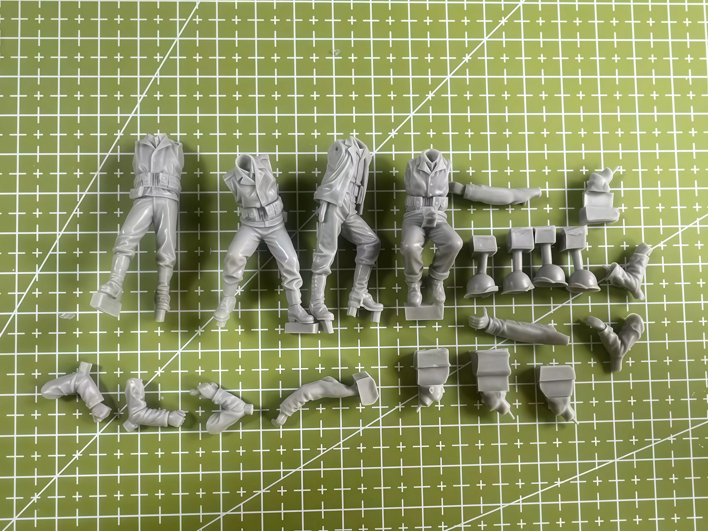 1/35 Casting Resin Model Kit, Air Defense Force 4 People, Gk, Uncolored Model Kit
