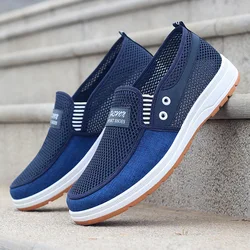 2024 Men's Shoes Summer Breathable Mesh Casual Men's Board Shoes Breathable Mesh  Work Shoes Sandals Lightweight
