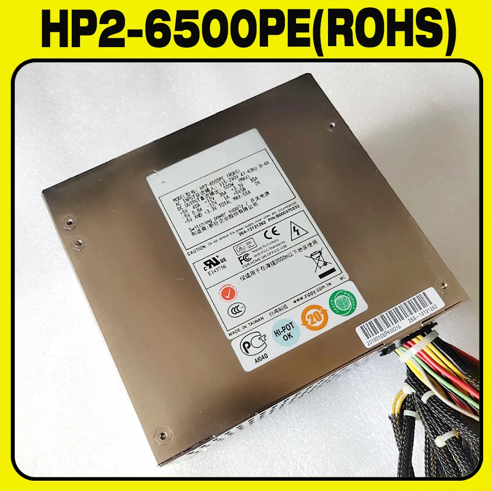 For Zippy Workstation power supply 500W HP2-6500PE (ROHS)