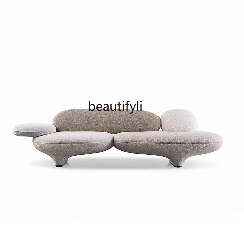 

Creative Lambswool Chair Living Room Small Apartment Special-Shaped Personality Pattern Sofa Combination