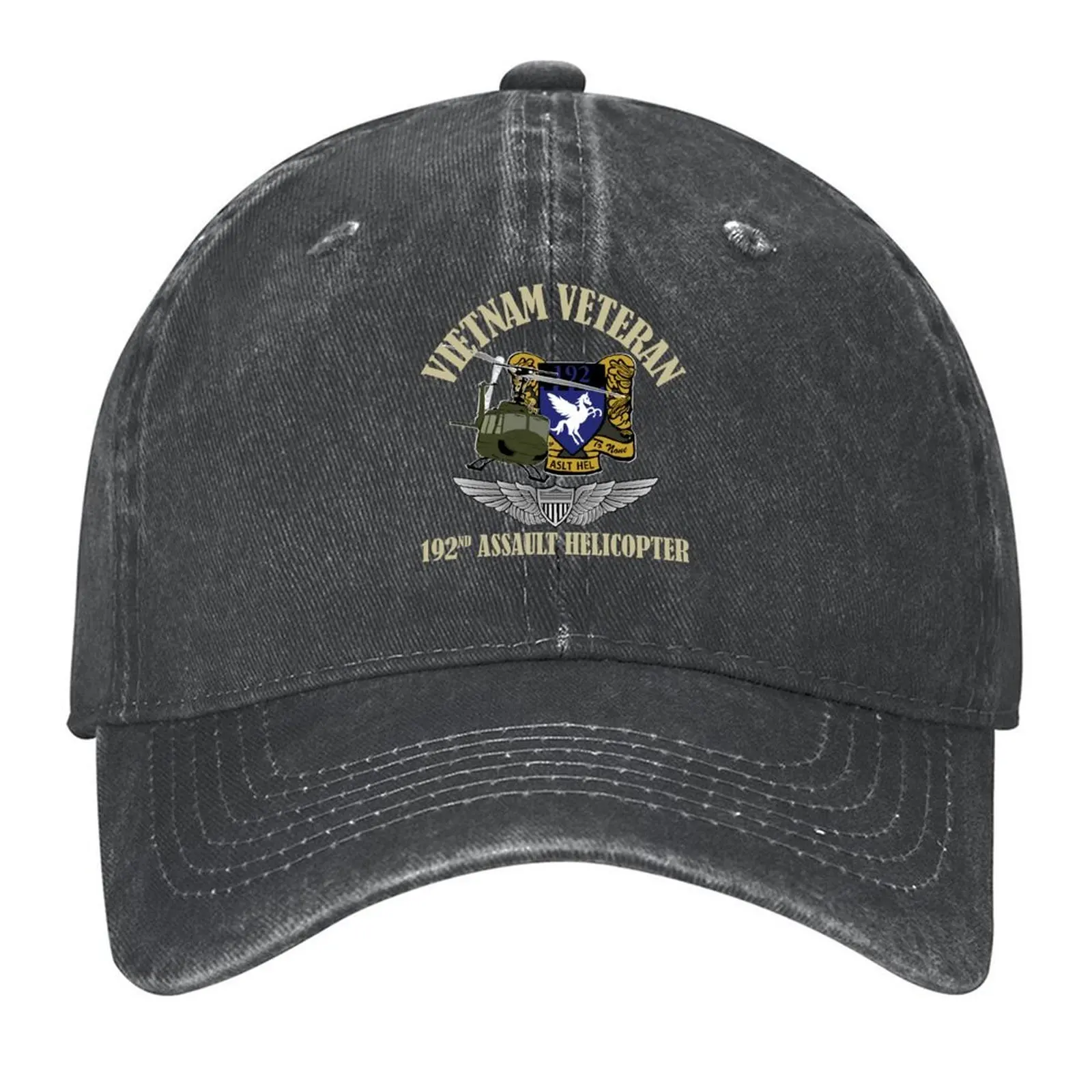 

192nd Assault Helicopter Vietnam Vet with Aviator Wings UH-1 Baseball Cap Sunhat Hood tea Hat Horse Hat Girl'S Hats Men's