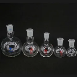 100ml 150ml 250ml Borosilicate Glass 19/26 24/29 29/32 One Mouth Short Neck Flat Bottom Flask Boiling For Lab