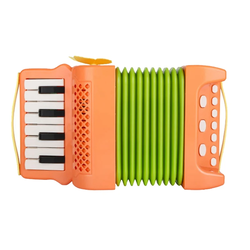 

Accordion Toy 10 Keys 8 Bass Accordions For Kids Musical Instrument Educational Toys Gifts For Toddlers Beginners-Orange Durable