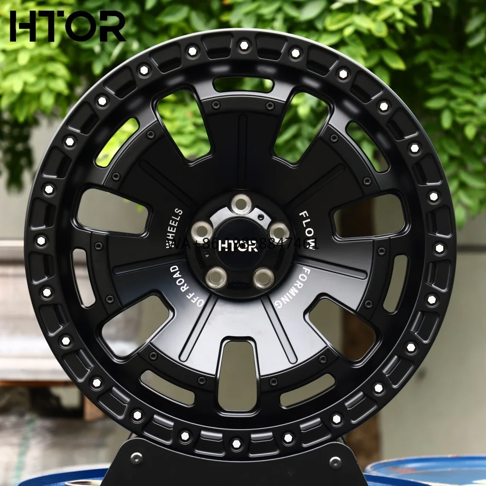 

Matte Black Beadlock Wheel 17 18 19 20 Inch 5x130 5x150 5x139.7 6x139.7 5X108 SUV Truck Concave 4x4 Offroad Wheels