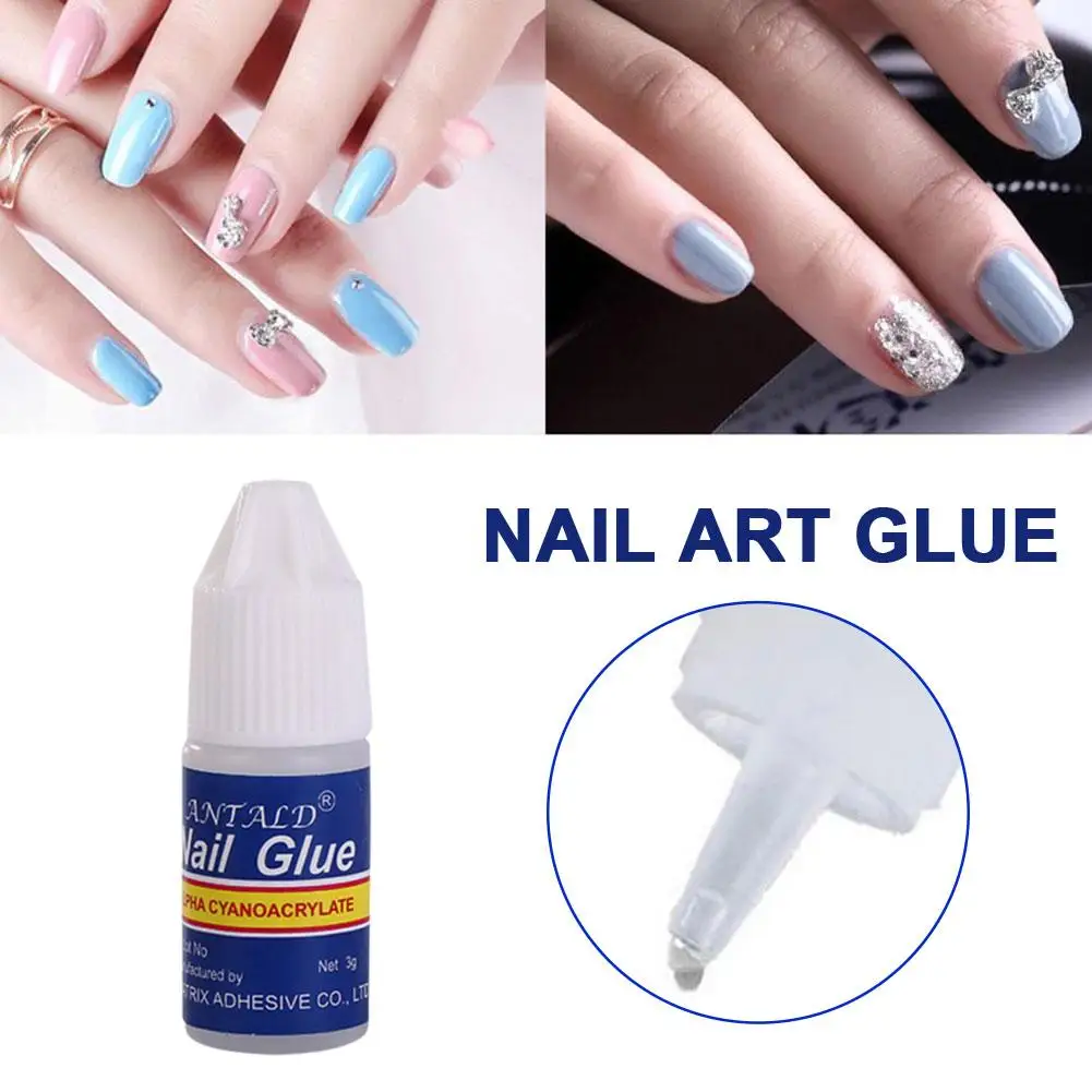 Gel adhesivo fuerte para uñas postizas, secado rápido, UV, DIY, prensa sobre uñas desmontables para arte de uñas acrílicas, V7U2, 1 unidad