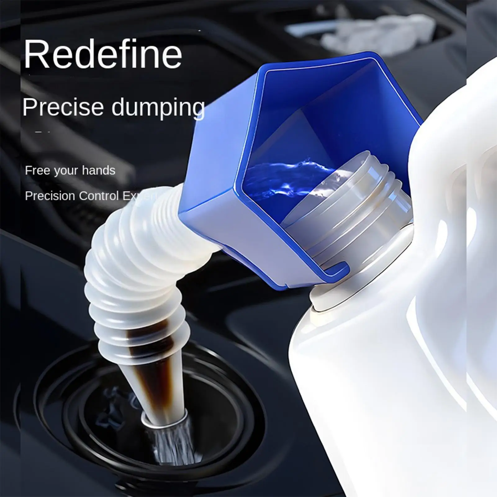 

Car Oil Funnel Oil Change Transfer Tool With Retractable Horse Car Funnel For Motorcycle Truck Engine Fluid Liquid Transfer