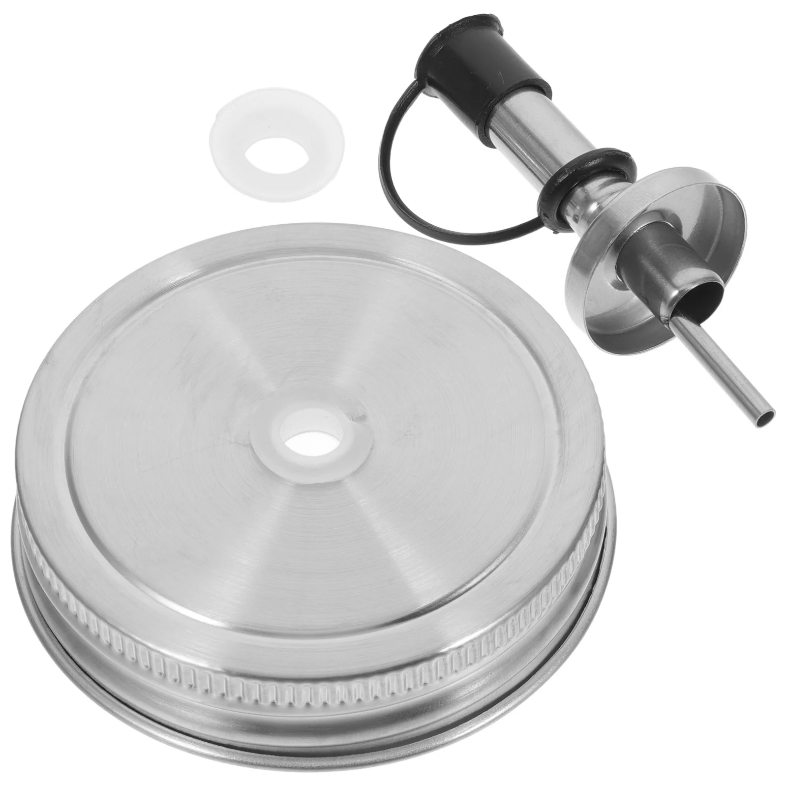 

1pcs Oil Pourer Lid For Mason Jars Stainless Steel Silicone Anti-Drip Spout Wide Mouth Container Olive Oil Dispenser Kitchen