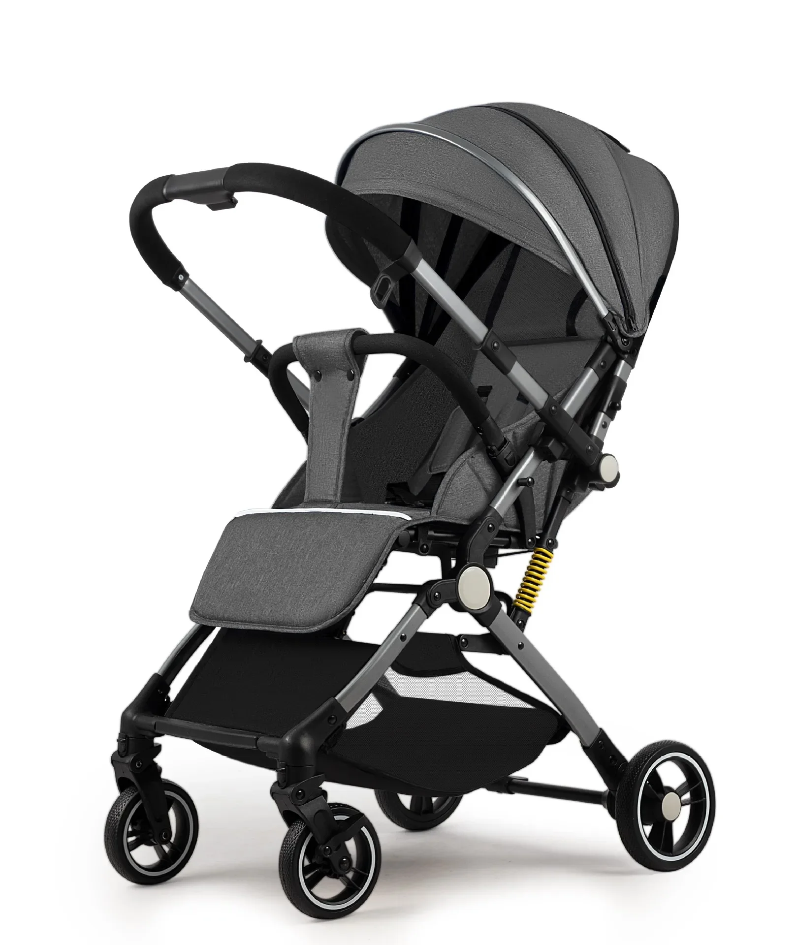 Baby Stroller High Landscape Four Wheel Travel Stroller Lightweight Folding Stroller Two-way Swivel Seat Newborn Stroller