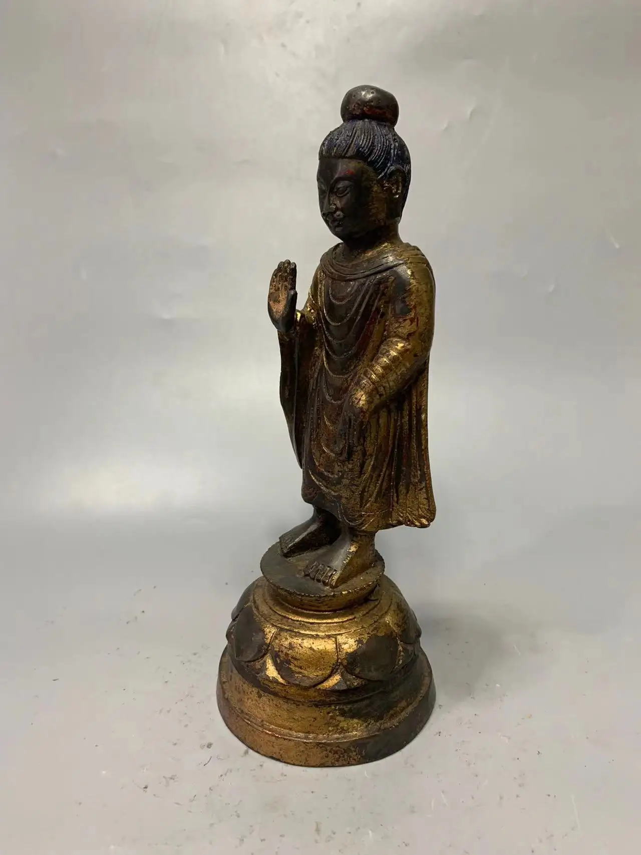 

Antique Chinease old copper Buddha messenger statue, Handicrafts, best collection&adornment, Free shipping