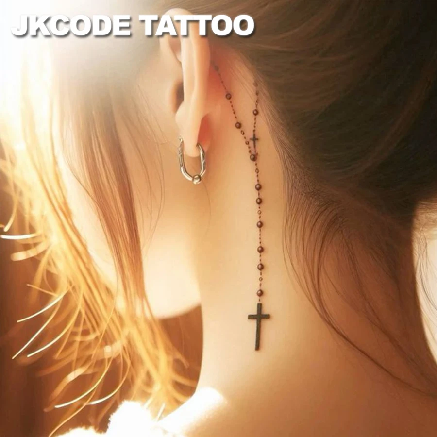 

Водонепроницаемые полупостоянные татуировки, браслет через плечо, кольцо с шипами, розы, татуировки на палец,временные татуировки, Лечит 1-2 недели