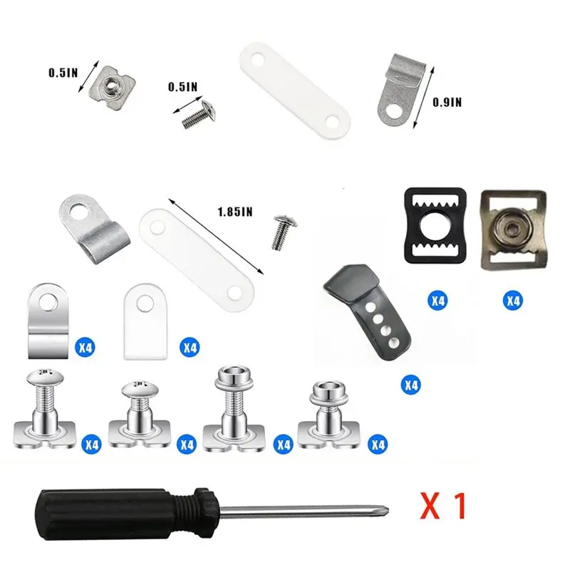 Replacement Hardware Set For Football Helmets- Facemask Fastener, Screwdriver, Repair Kit Included-X67A