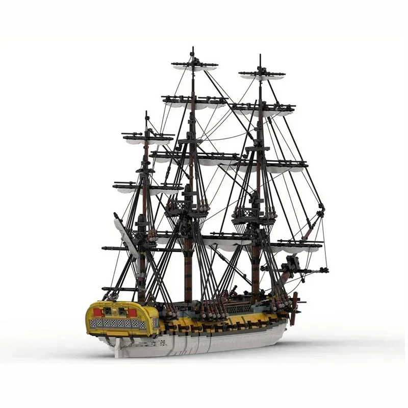 Moc قوالب بناء نموذج باخرة عسكرية التكنولوجيا الفرقاطة الإسبانية هيرمونيا وحدات كتل هدية عيد الميلاد اللعب لتقوم بها بنفسك مجموعات الجمعية #6
