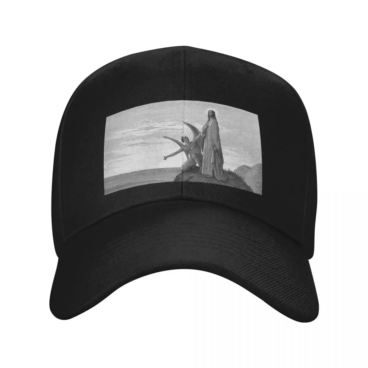 High Res Gustave Doré The Temptation of Christ 1866 Baseball Cap Horse Hat Ball Cap sun hat |-F-| Men's Baseball Women's