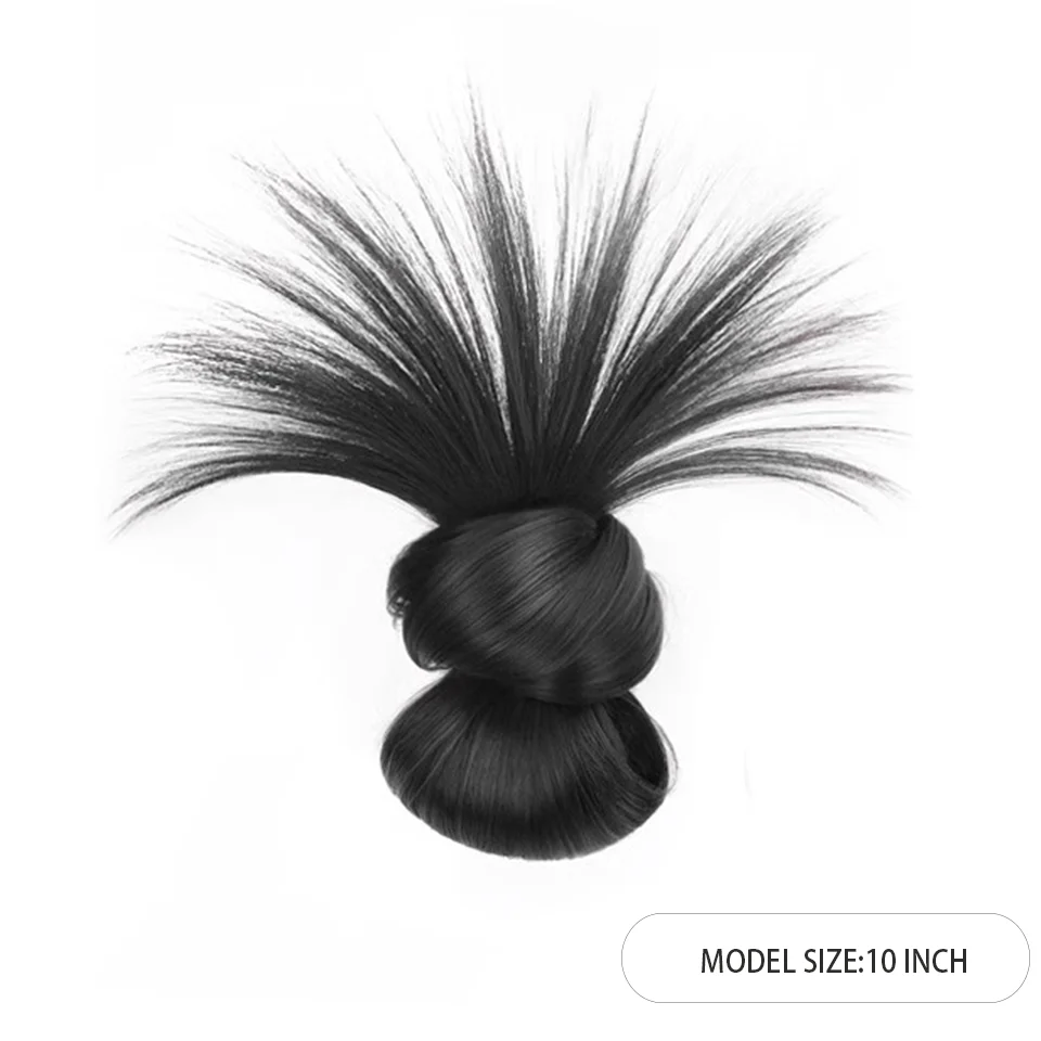 클로 클립 Chignon 짧은 포니 테일 헤어 익스텐션 Wonen Straight Natural Fake Hairpieces 용 합성 지저분한 롤빵 헤어 피스