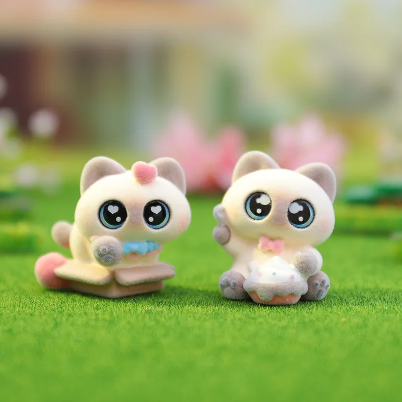 New Little Siam Blind Box Cat Figure Toy Desktop Ornament Mystery Guess Bags Animal Figure Toys Birthday Christmas Gift