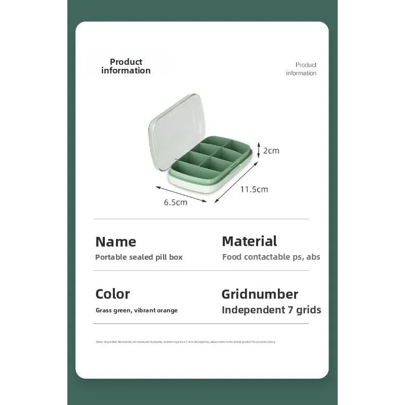 Portable Large-Capacity Medicine Box Pill Sealing Storage for One Week's Doses Convenient Travel Medicine Organizer