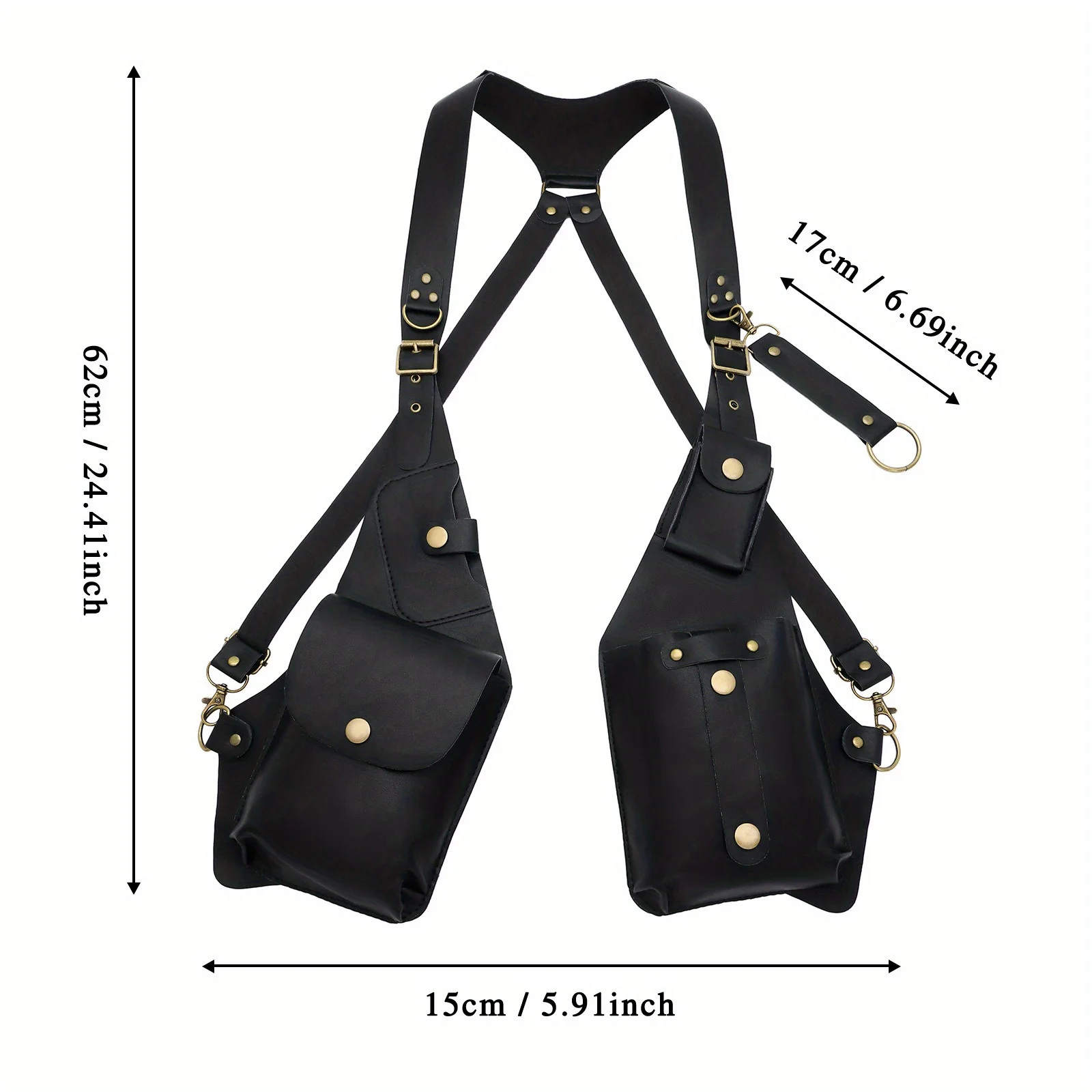 Middeleeuwse Steampunk Retro riem onderarm Shoutbag Halloween COSPLAY rekwisieten lederen portemonnee