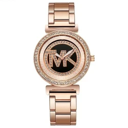 Reloj de lujo para hombre, reloj de pulsera de cuero para mujer, acero inoxidable, resistente al agua, silicona, diamante, relojes de cuarzo digitales, regalo para mujer