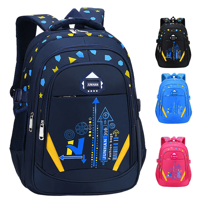 Sacos escolares ortopédicos impermeáveis para crianças, Mochila primária para meninos, Saco de livro infantil