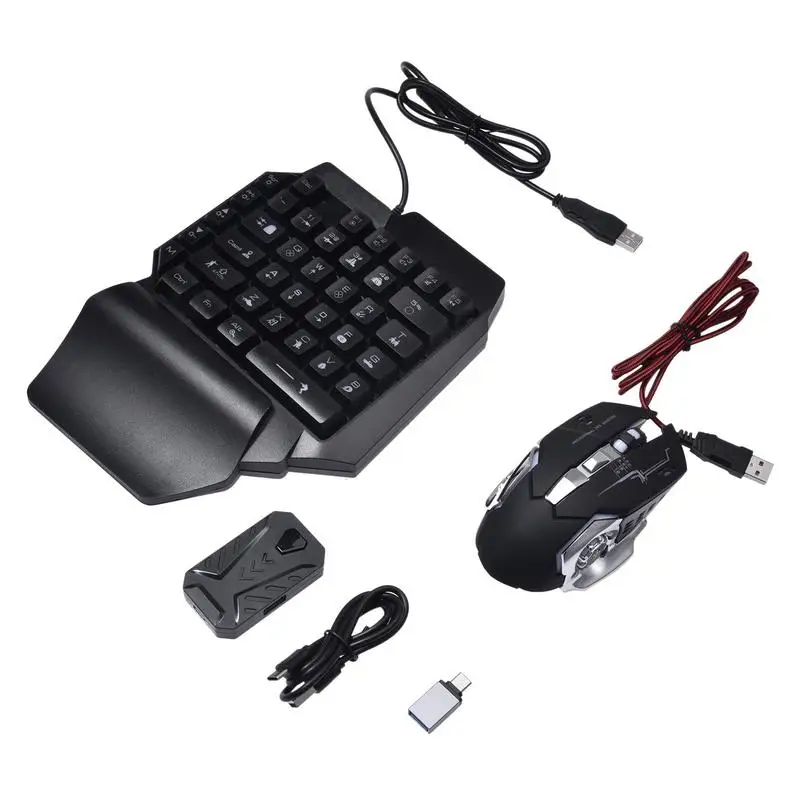 New Keyboard And Mouses Converter Combo Set With Rainbow Backlight For PS4 For Xbox360 XboxONE XboxSeries X/S N-Switchs