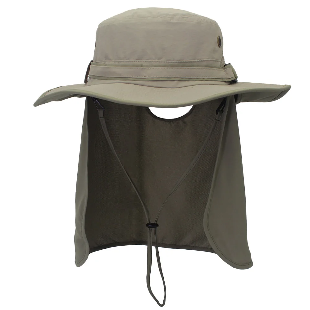 

Uv Protection Fisherman Wide Brim Bucket Hat With Neck Flap For Outdoor Fishing Hiking Camping Sun Hat Lightweight Shade