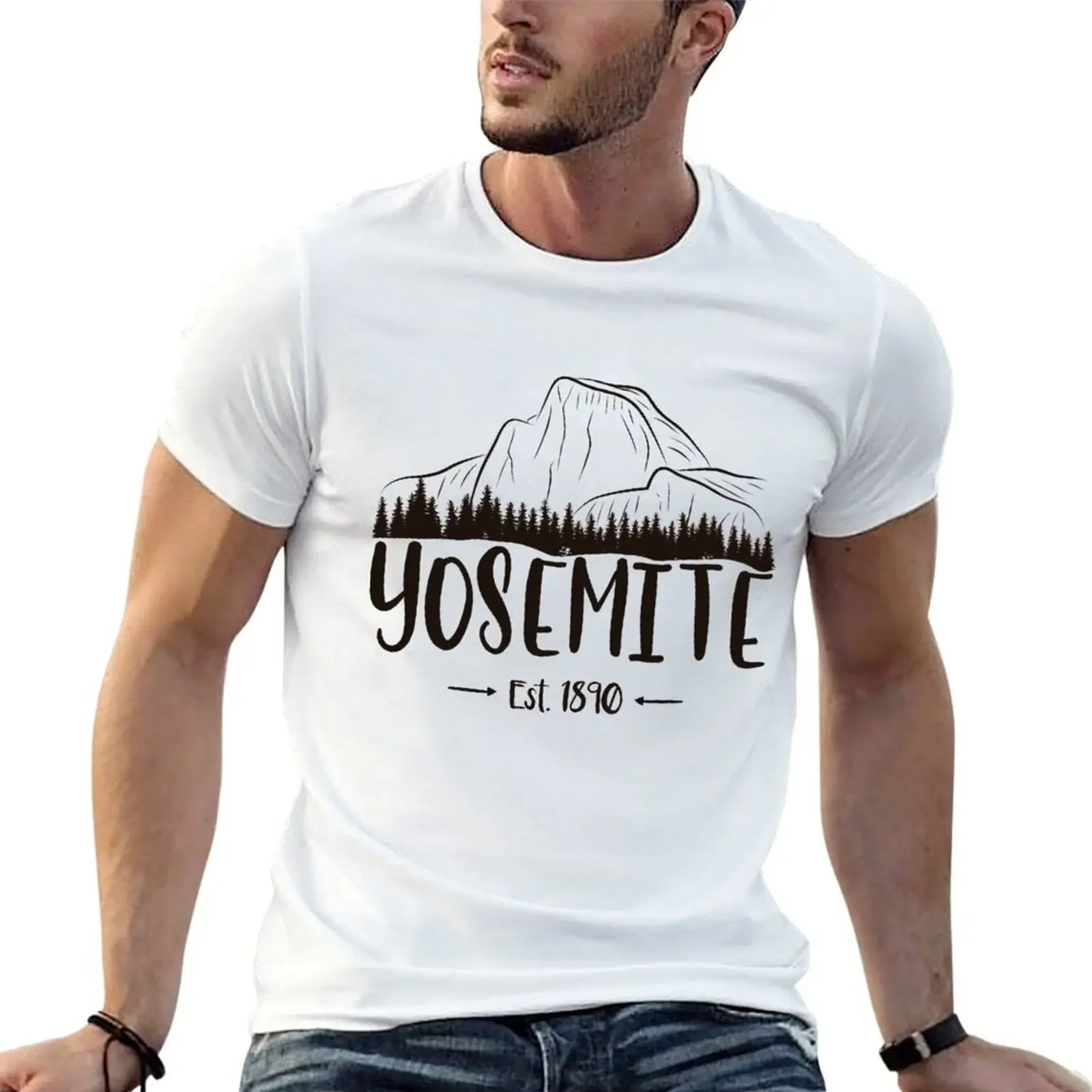 Yosemite National Park California - El Capitan Half Dome 1890 T-Shirt vintage graphic tee boys whites mens graphic t-shirts pack