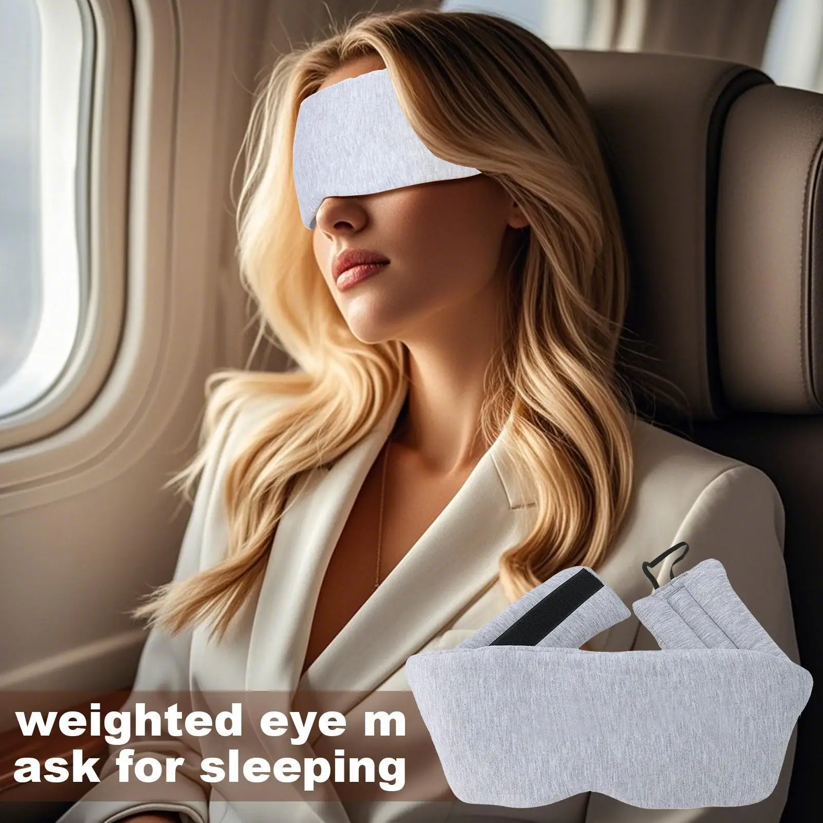 

1pcs Sleeping Mask Breathable and Pressure-reducing Soft Portable Travel Mask Lunch Airplane Break Eye Cover Adjustable