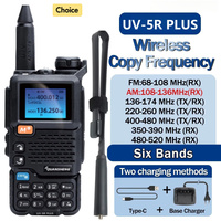Quansheng UV-5R PLUS Radio a Pilas Walkie Talkie Type-C Air Band UHF VHF DTMF FM Scrambler NOAA Wireless Frequency Two Way Radio