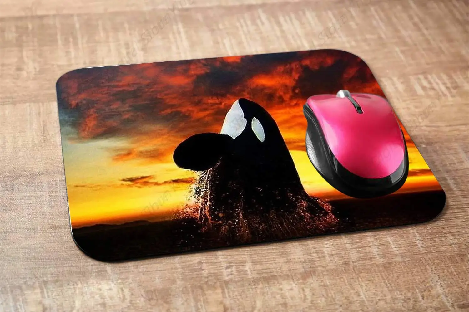 Gaming Mouse Pad Ocean Killer Whale Diving Sky Mouse Pad Computer Desk Laptop Computer Office Mouse Pad Anti Slip Rubber