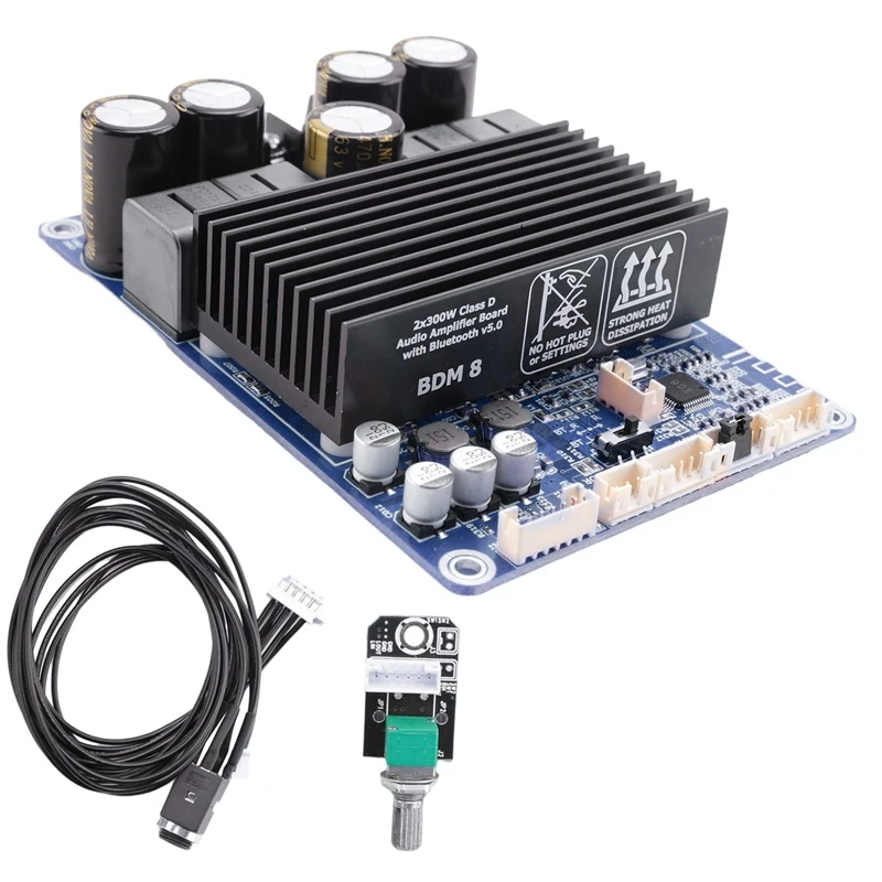 

New 300Wx2 TPA3255 2-Channel Stereo Amplifier Board High Power Bluetooth 5.0 DC24-48V Class D Digital Power Amplifier Audio