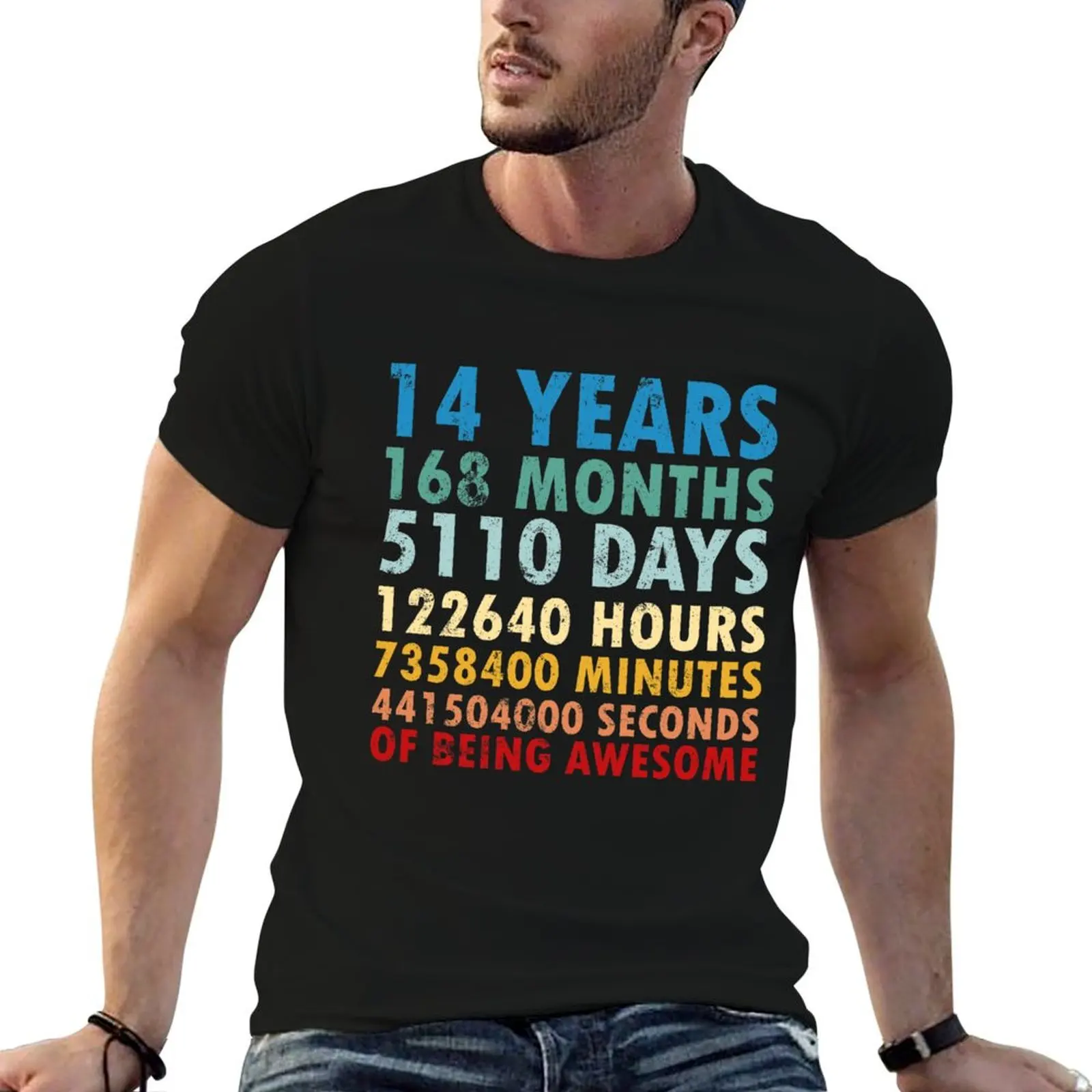 14 Years Of Being Awesome Gifts 14 Years Old 14 Birthday Retro Anniversary T-Shirt graphic t shirts funny t shirts for men