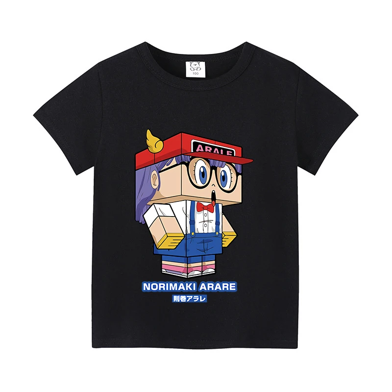 Slump Arale T-shirt Cute Girls Classic Anime Harajuku Cotton Kids Tees Streetwear Toddler Casual Short Sleeve Child Clothes Tops view 5