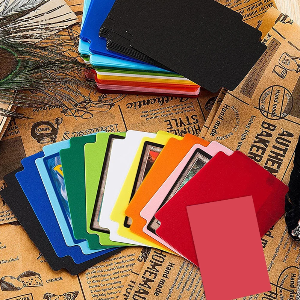 

24Pcs Plastic Card Dividers Frosted Colored Trading Cards Separators Index Cards Dividing Tool for