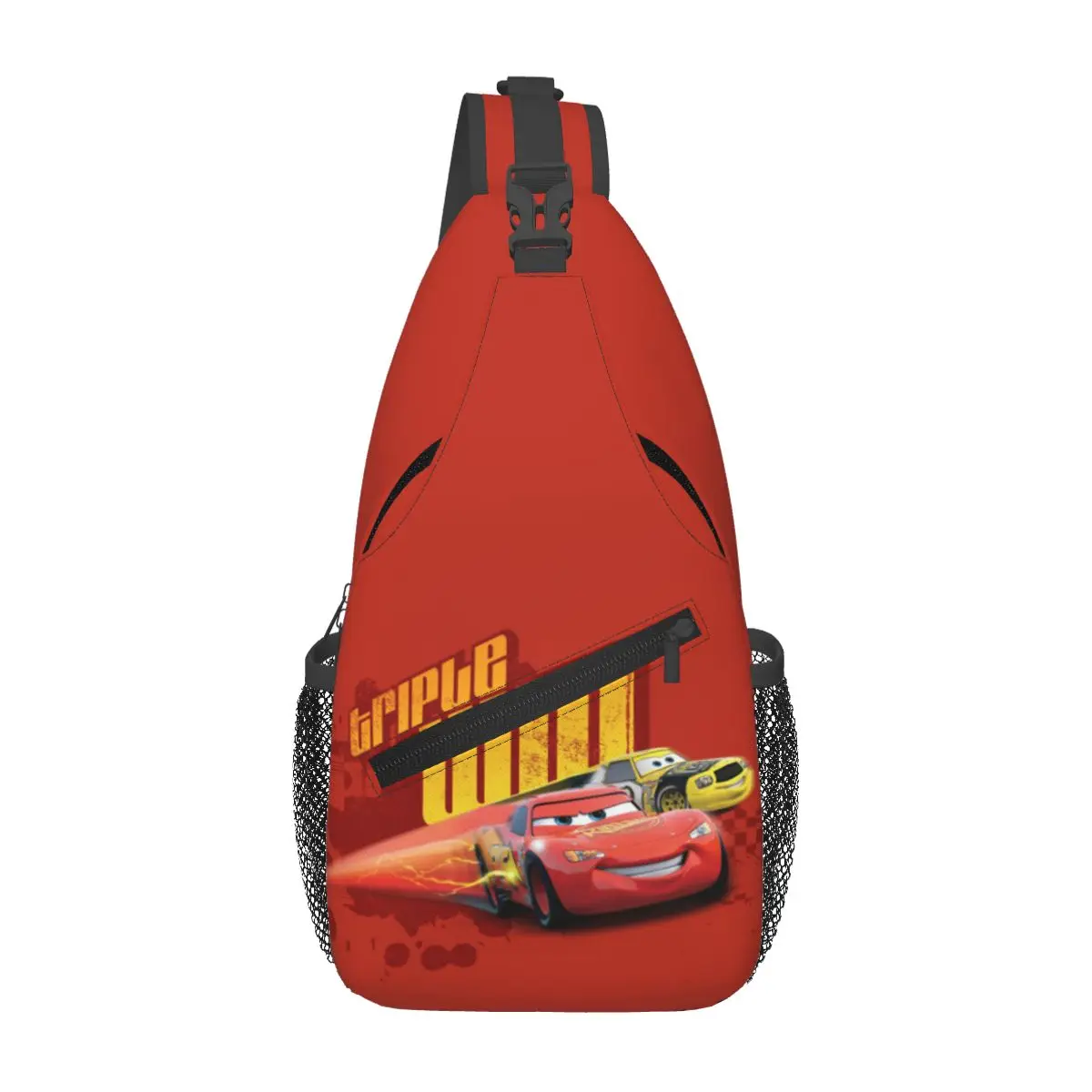 Custom Lightning McQueen Cars Backpacks for Boys Girls For Traveling Shoulder Crossbody Chest Backpack Sling Crossbody Backpack