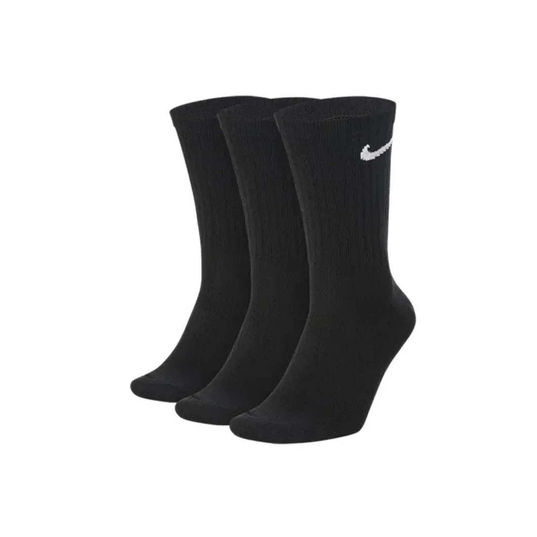 NIKE EVERYDAY LTWT CREW 3PR Unisex Lightweight Quick Dry Training Socks 3 Pairs Fall Support Socks Comfortable and Soft